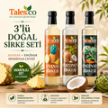 3'lü Doğal Sirke Seti – Ananas, Enginar, Hindistan Cevizi